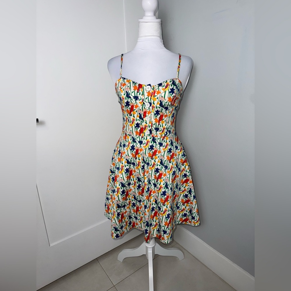 Alice + Olivia Nella Button-Front Dress/ Size 2 - Picture 2 of 10